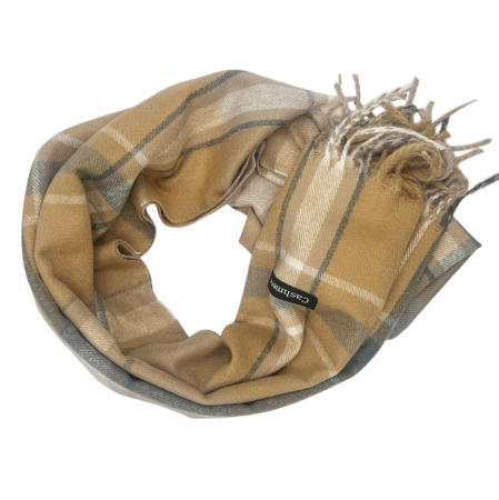 Esarfa ingusta Cashmere TERRY, Maro deschis, 36x180cm [1]