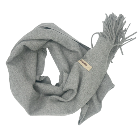 Esarfe & Fulare Barbatesti - Esarfa ingusta cu franjuri Cashmere ROYAL, Gri