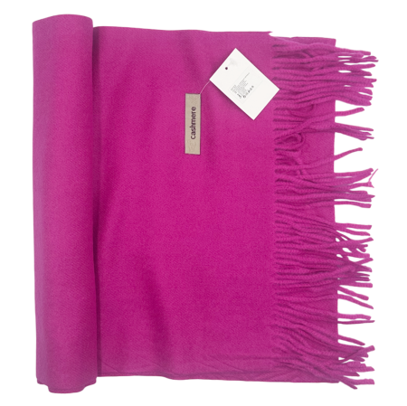 Esarfa ingusta fucsia casmir cu franjuri ROYAL 35x180cm [1]
