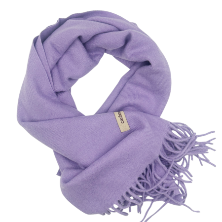 Esarfe & Fulare Barbatesti - Esarfa ingusta cu franjuri Cashmere ROYAL, Mov