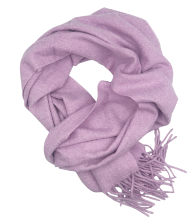 Manusi Si Esarfe Casmir & Vascoza - Esarfa casmir roz-lavanda cu franjuri ROYAL 35x180cm