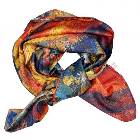 Esarfe Matase & Voal & Satin - Esarfa matase ADELAIDE cu 2 fete, 70x70cm