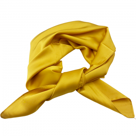 Esarfe Matase & Voal & Satin - Esarfa matase AMELIE, Galben auriu, 70x70cm