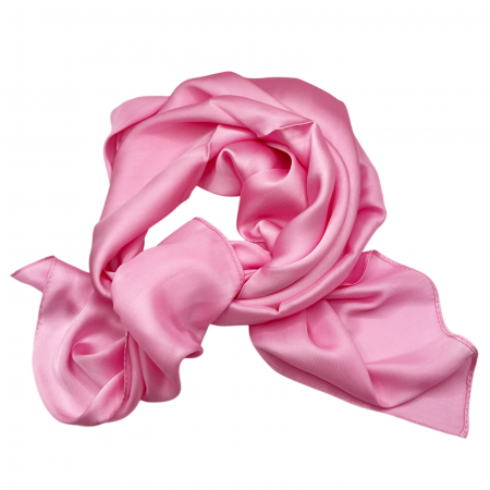 Esarfe Matase & Voal & Satin - Esarfa matase AMELIE, Roz, 70x70cm