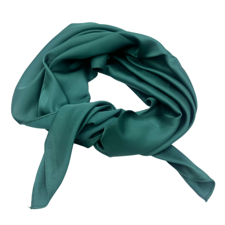 Esarfe Matase & Voal & Satin - Esarfa matase AMELIE, Verde inchis, 70x70cm