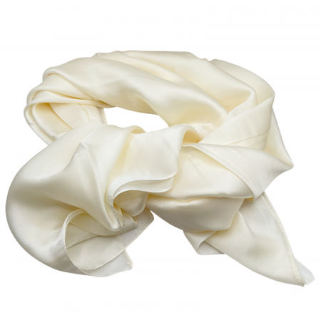 Esarfe Matase & Voal & Satin - Esarfa matase ANGELIQUE, Crem, 80x170cm