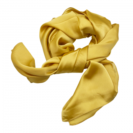 FASHION - Esarfa matase ANGELIQUE, Galben, 80x170cm