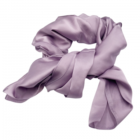 Esarfe Matase & Voal & Satin - Esarfa matase ANGELIQUE, Mov prafuit, 80x170cm
