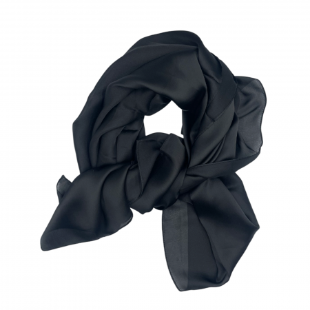 Esarfe Matase & Voal & Satin - Esarfa matase ANGELIQUE, Negru, 80x170cm