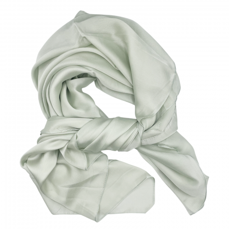 Esarfe Matase & Voal & Satin - Esarfa matase ANGELIQUE, Verde pastel, 80x170cm