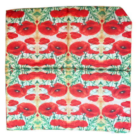 Esarfa matase POPPY cu 2 fete, 70x70cm [2]