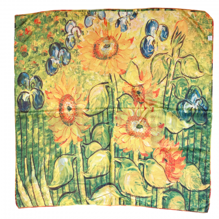 Esarfa matase CATERINA cu 2 fete, 70x70cm [2]
