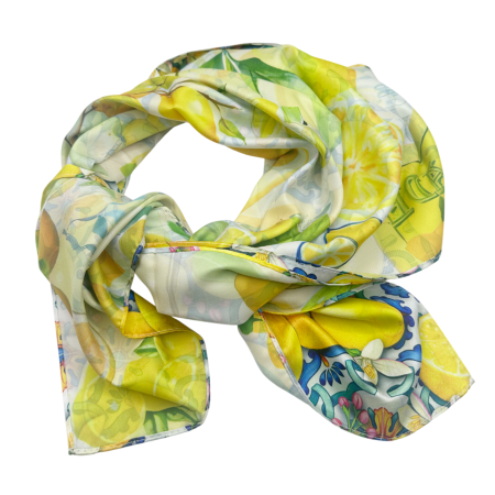 Esarfa matase LIMONE cu 2 fete, 70x70cm [1]
