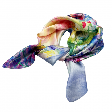 Esarfa matase CAROLINA, Multicolor, 70x70cm [3]