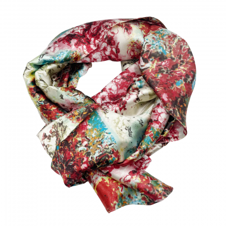 Esarfe Matase & Voal & Satin - Esarfa matase MARTHA, Multicolor, 50x160cm