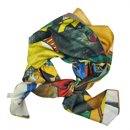 Esarfe Matase & Voal & Satin - Esarfa matase CORINNE cu 2 fete, 70x70cm