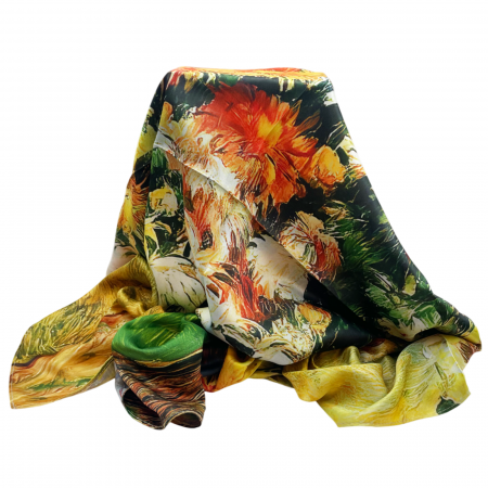 Esarfa cu 2 fete - matase DENISE, 70x70cm [1]