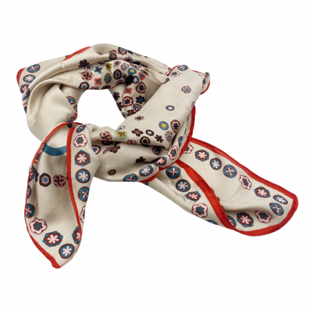 Esarfe Matase & Voal & Satin - Esarfa matase EUGENIE, Bej, 70x70cm