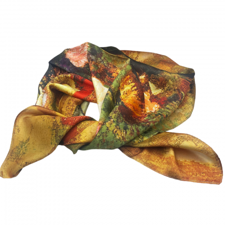 Esarfa matase LUCREZIA, Maro, 70x70cm [1]