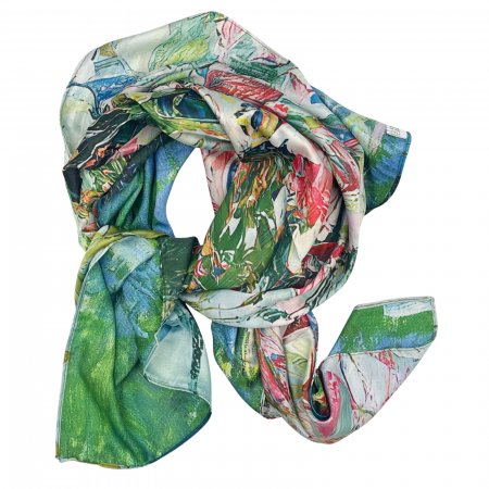 Esarfe Matase & Voal & Satin - Esarfa matase CHIARA cu 2 fete, 70x70cm