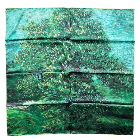 Esarfe Matase & Voal & Satin - Esarfa matase HELENE, Verde, 85x85cm