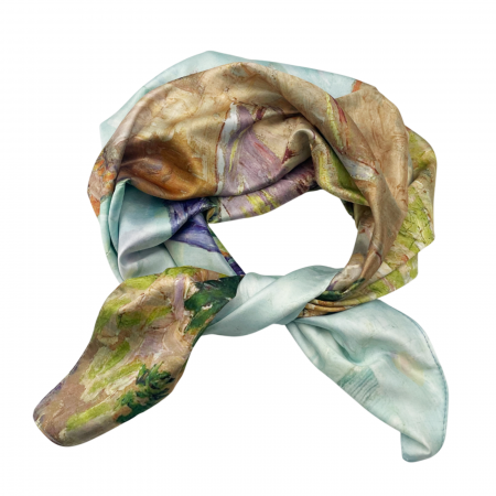 Esarfe Matase & Voal & Satin - Esarfa matase DOROTHY cu 2 fete, 70x70cm
