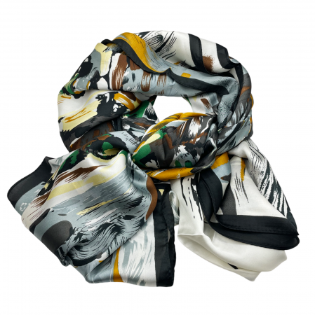 Esarfe Matase & Voal & Satin - Esarfa matase JACINTA, Gri, 90x180cm