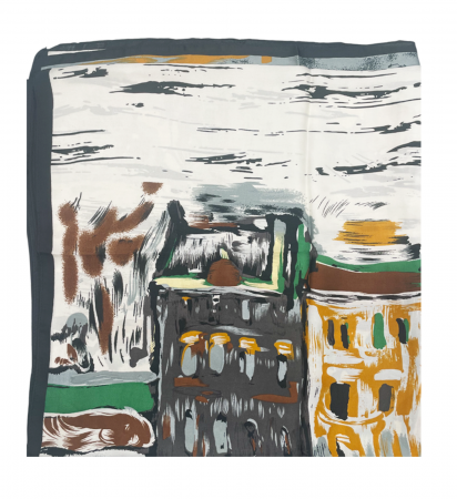 Esarfa matase JACINTA, Gri, 90x180cm [3]