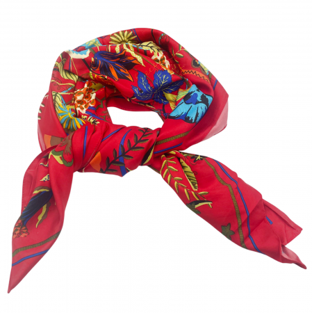 Esarfa matase KELLY, Rosu, 90x170cm [1]