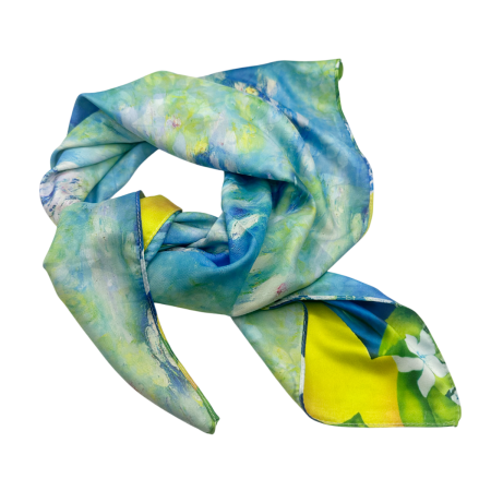 Esarfa matase LIMONE ISCHIA cu 2 fete, 70x70cm [1]