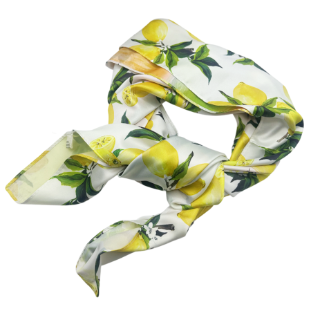 Esarfe Matase & Voal & Satin - Esarfa matase LIMONE CAPRI cu 2 fete, 70x70cm