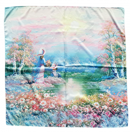 Esarfa matase LUCIA cu 2 fete, 70x70cm [1]