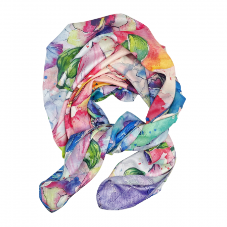 Esarfe Matase & Voal & Satin - Esarfa matase GIULIA cu 2 fete, 70x70cm