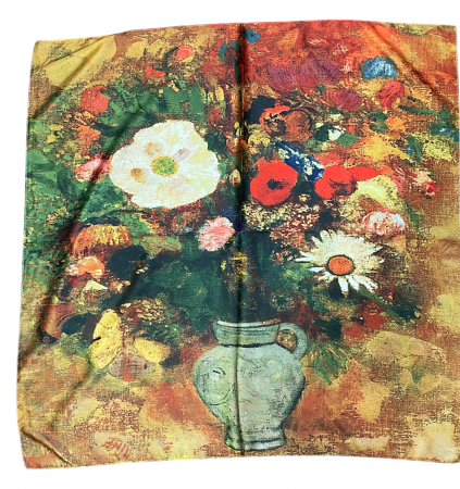 Esarfa matase LUCREZIA, Maro, 70x70cm [2]