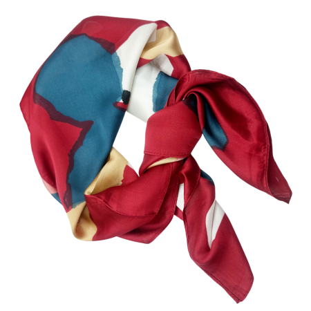 Esarfe Matase & Voal & Satin - Esarfa matase MILLY, Bleumarin, 70x70cm