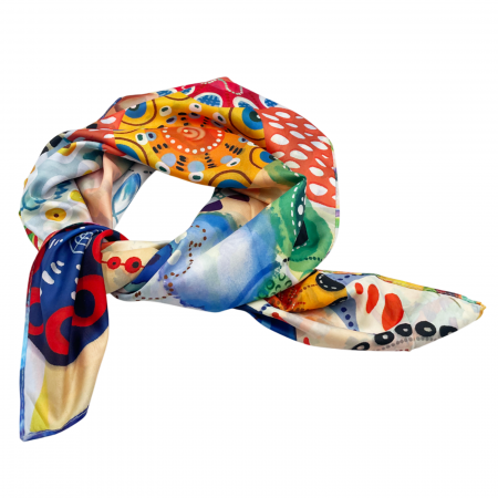Esarfe Matase & Voal & Satin - Esarfa matase POSITANO cu 2 fete, 70x70cm