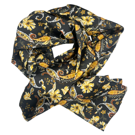 Esarfe & Fulare Barbatesti - Esarfa matase - pentru barbati - DANTE, Negru