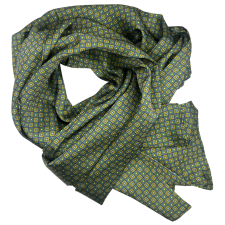 Esarfe & Fulare Barbatesti - Esarfa matase - pentru barbati - LEONARDO, Verde/ Galben