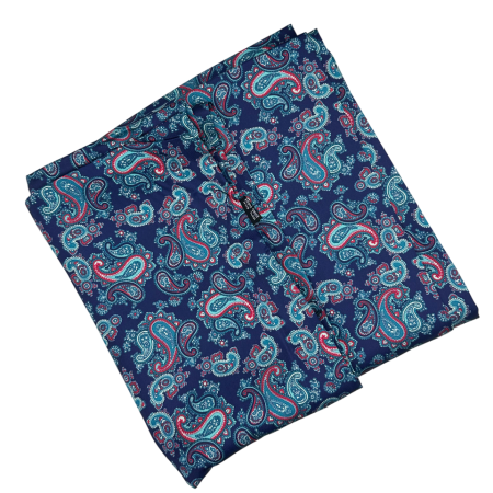 Esarfa matase - pentru barbati - LORENZO, Bleumarin [1]