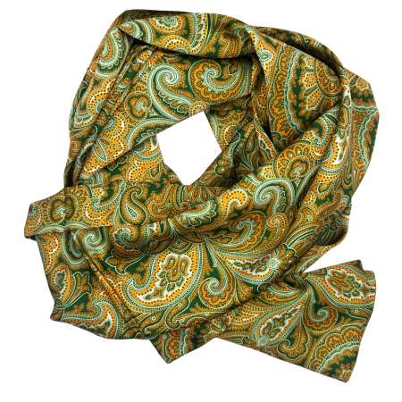 FASHION - Esarfa matase - pentru barbati - LORENZO, Verde