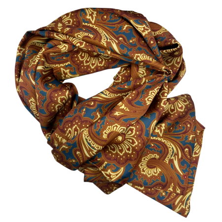 Esarfe & Fulare Barbatesti - Esarfa matase - pentru barbati - LORENZO, Maro
