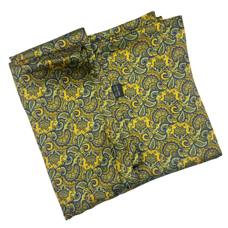 Esarfa matase - pentru barbati - MATTEO, Galben [1]