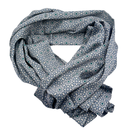 Esarfa matase - pentru barbati - RICARDO, Gri Verzui, 30x160cm [1]