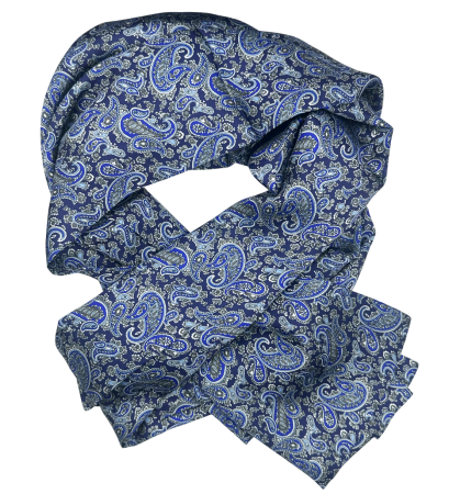 Esarfe & Fulare Barbatesti - Esarfa matase - pentru barbati - SERGIO, Bleumarin