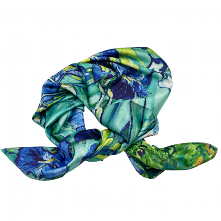 Esarfe Matase & Voal & Satin - Esarfa matase IRIS cu 2 fete, 70x70cm