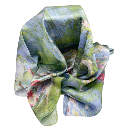 Esarfa matase ETTA, Roz, 70x70cm [3]