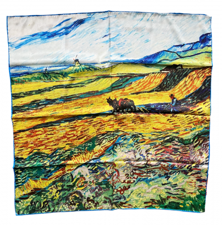 Esarfe Matase & Voal & Satin - Esarfa matase ENCLOSED FIELD, 85x85cm