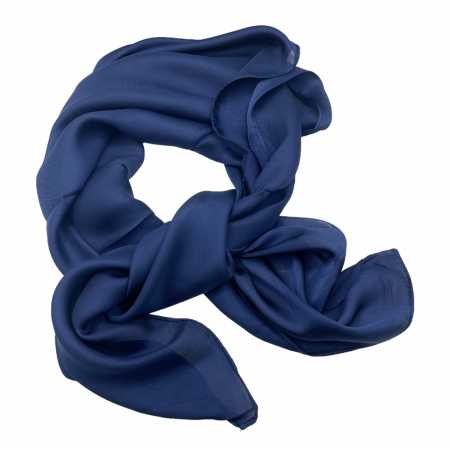 Esarfe Matase & Voal & Satin - Esarfa matase AMELIE, Bleumarin, 70x70cm