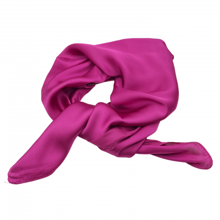 FASHION - Esarfa matase AMELIE, Roz fucsia, 70x70cm