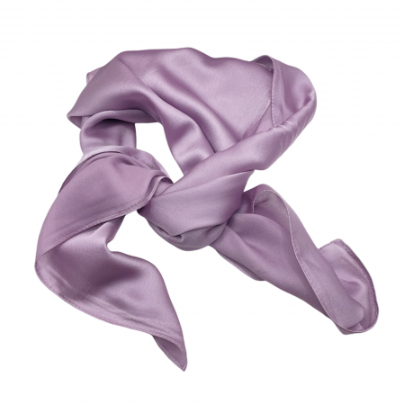 Esarfe Matase & Voal & Satin - Esarfa matase AMELIE, Mov prafuit, 70x70cm